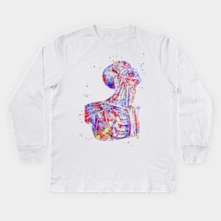 Human anatomy, human body, torso Kids Long Sleeve T-Shirt